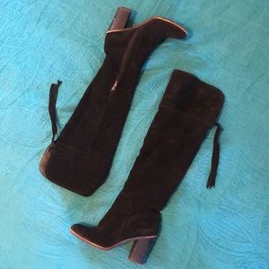 Franco Sarto size 8 over-the-knee black boots